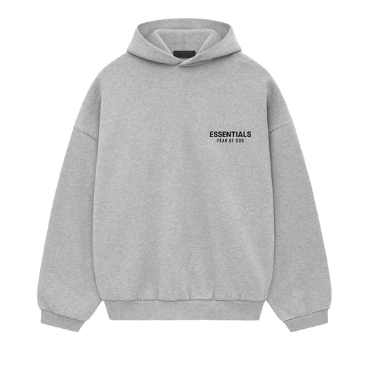 Fear of God Essentials Fleece Hoodie (FW24) Light Heather Gray